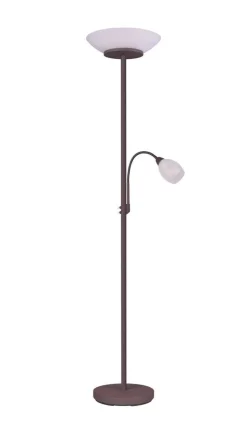 Trio Lighting lattiavalaisin Gerry E27+E14 rustiikki