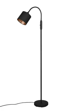 Trio Lighting lattiavalaisin Tommy 1-os E14 mattamusta/kulta