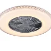 Trio Lighting LED kattotuuletin Harstad kromi starlight