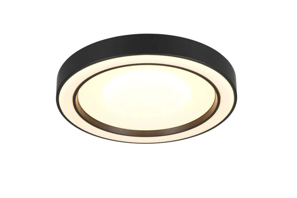 Trio Lighting LED kattovalaisin Arco 40 cm mattamusta RGBW