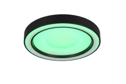 Trio Lighting LED kattovalaisin Arco 40 cm mattamusta RGBW