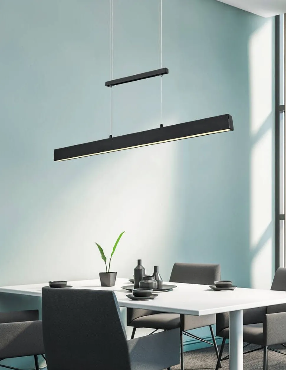 Trio Lighting LED riippuvalaisin Paros mattamusta