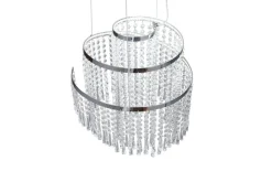 Trio Lighting LED riippuvalaisin Pomp 38 cm kromi/kirkas
