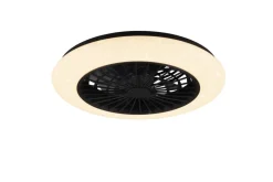 Trio Lighting LED tuuletinkattovalaisin Stralsund mattamusta