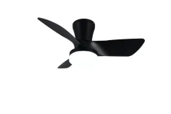 Trio Lighting LED tuuletinkattovalaisin Randers mattamusta
