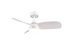 Trio Lighting LED tuuletinkattovalaisin Helsinki mattavalkoi