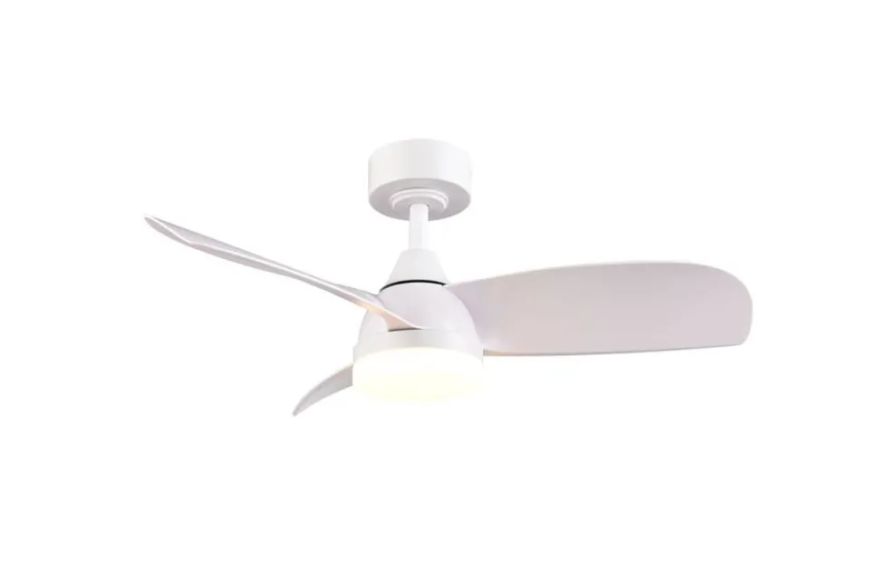 Trio Lighting LED tuuletinkattovalaisin Helsinki mattavalkoi