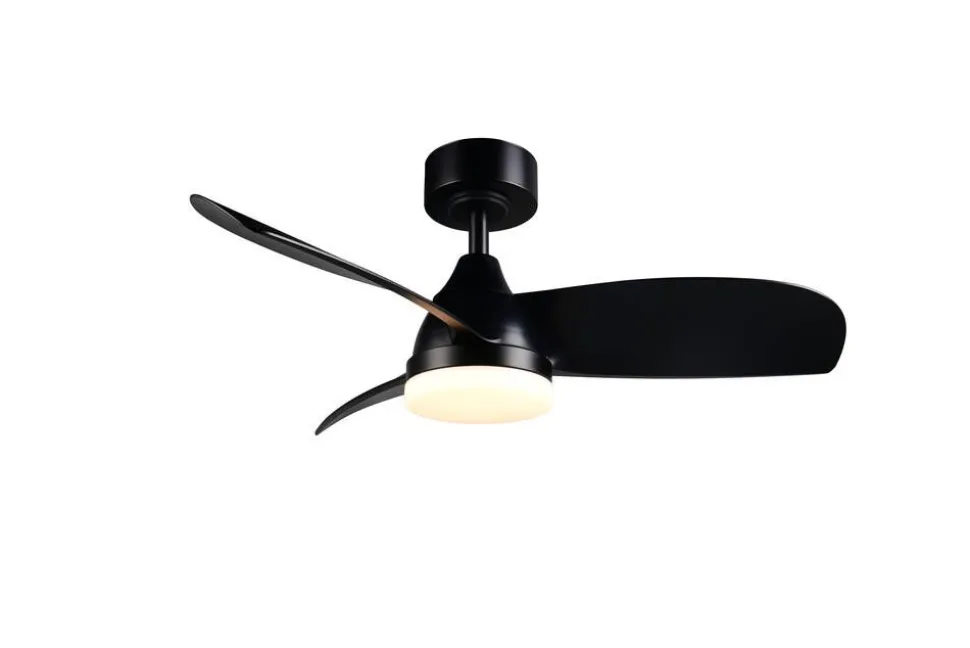 Trio Lighting LED tuuletinkattovalaisin Helsinki mattamusta
