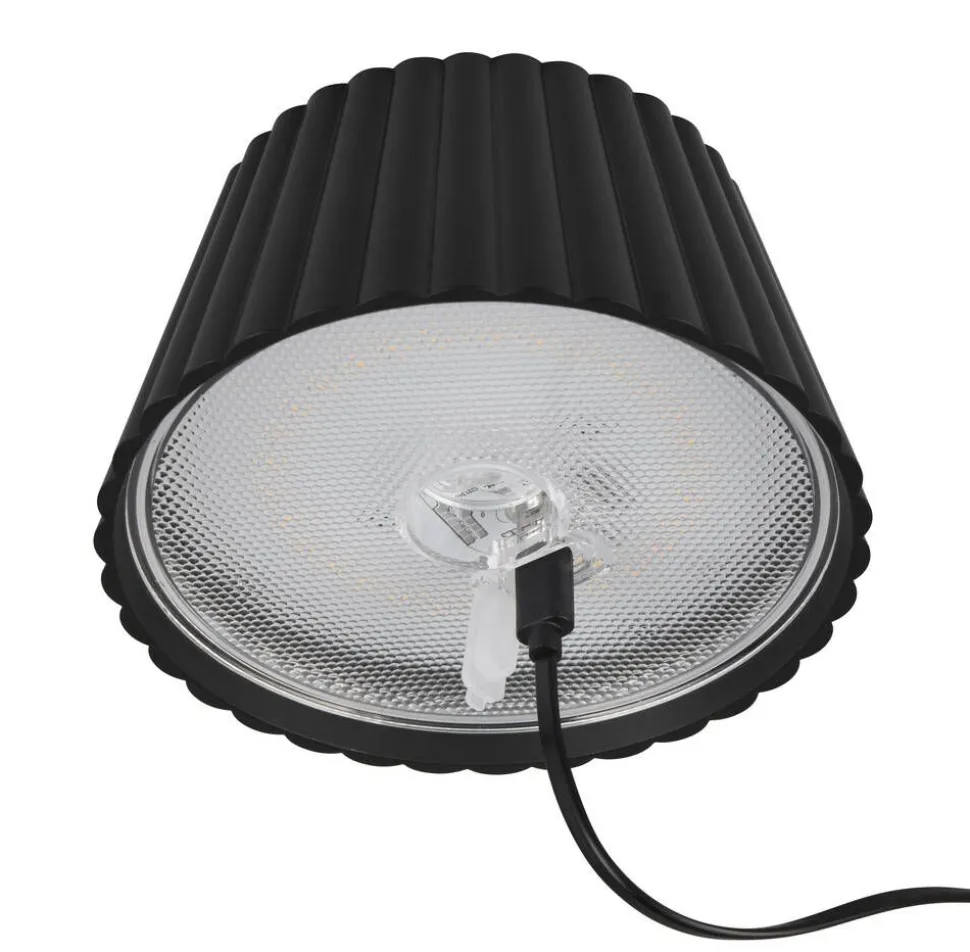 Trio Lighting LED ulkolattiavalaisin Suarez mattamusta ladat