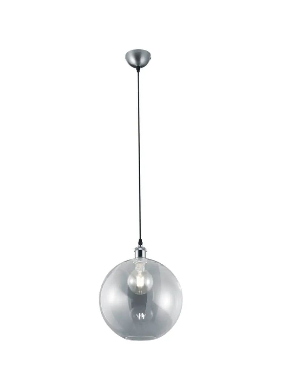 Trio Lighting riippuvalaisin Dino E27 harjattu teräs