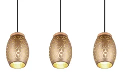 Trio Lighting riippuvalaisin Bidar 3-os E27 kahvinruskea
