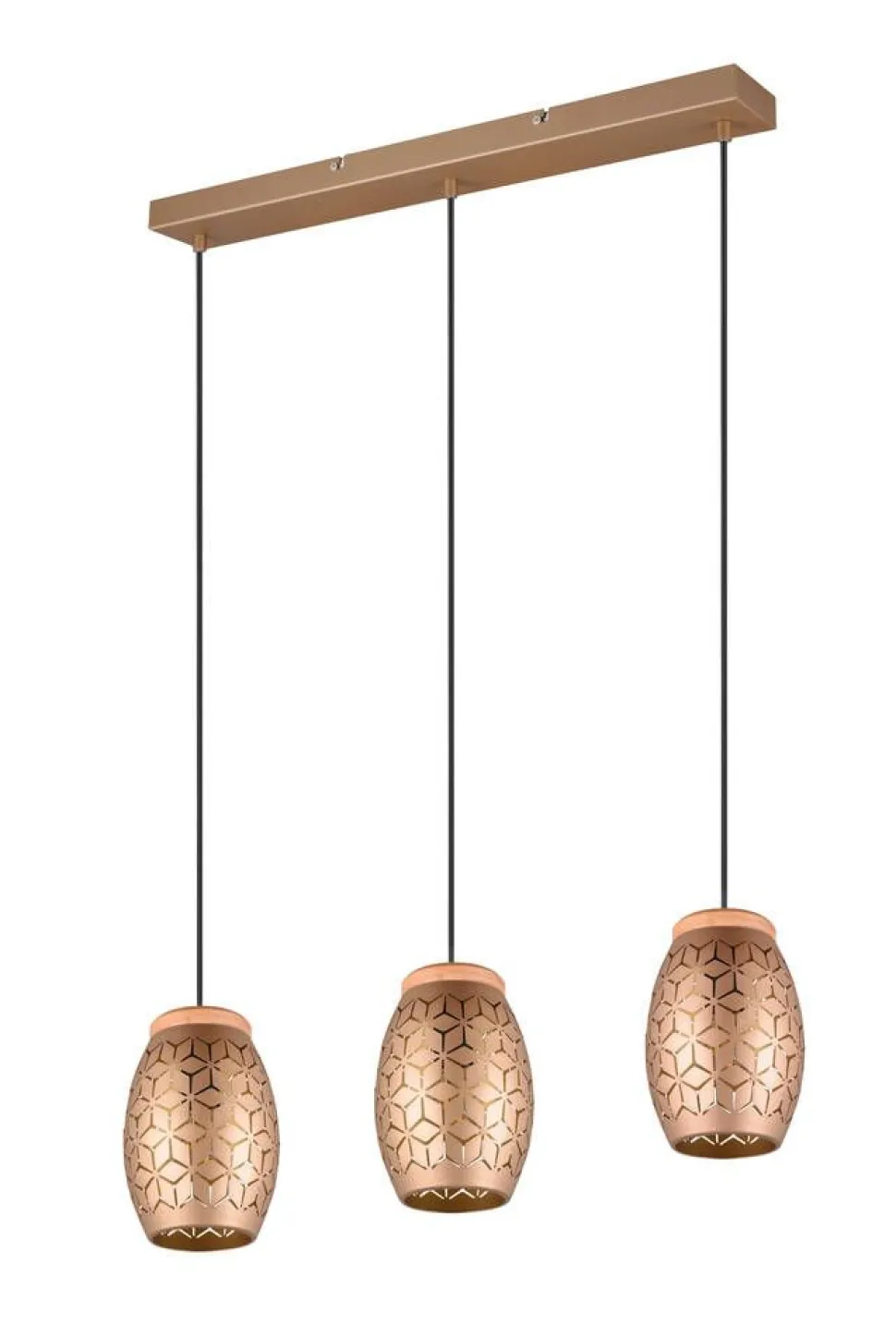 Trio Lighting riippuvalaisin Bidar 3-os E27 kahvinruskea
