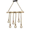 Trio Lighting riippuvalaisin Wilma 6xE27 bambu/sisal