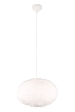 Trio Lighting riippuvalaisin Furry 50 cm E27 hiekanvalkoinen