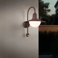 Trio Lighting seinävalaisin Norman E27 rustiikki liiketunnis