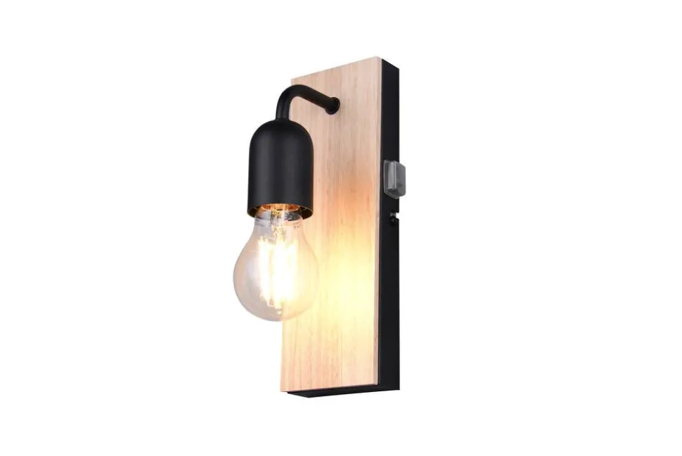 Trio Lighting seinävalaisin Arturo H2O 1-os E27 puu/mattamus