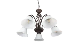 Trio Lighting kattokruunu Rustica 5-os E27 rustiikki