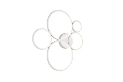 Trio Lighting kattovalaisin Rondo LED 5-os mattavalkoinen