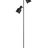 Trio Lighting lattiavalaisin Agudo 2xE27 mattamusta
