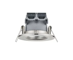 Trio Lighting LED alasvalo Zagros IP65 harjattu teräs pyöreä