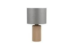 Trio Lighting pöytävalaisin Canio 27 cm E27 puu/harmaa
