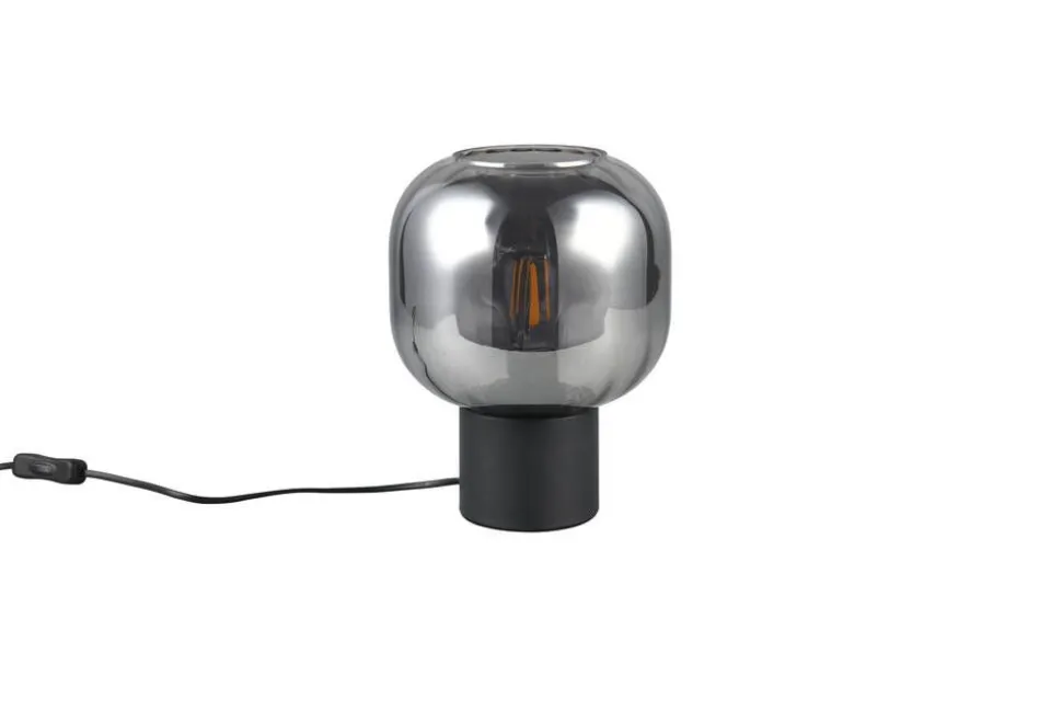 Trio Lighting pöytävalaisin Diva E27 mattamusta/kromattu