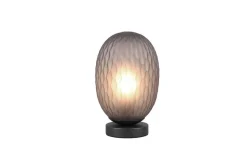 Trio Lighting pöytävalaisin Facette E27 mattamusta/savu