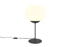 Trio Lighting pöytävalaisin Fomento E27 mattamusta/valkoinen