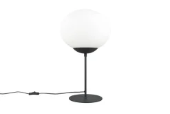 Trio Lighting pöytävalaisin Fomento E27 mattamusta/valkoinen
