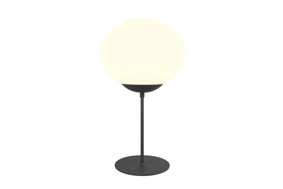 Trio Lighting pöytävalaisin Fomento E27 mattamusta/valkoinen