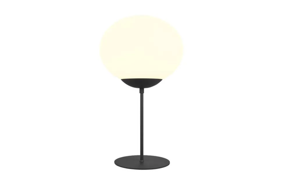 Trio Lighting pöytävalaisin Fomento E27 mattamusta/valkoinen
