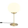 Trio Lighting pöytävalaisin Fomento E27 mattamessinki/valkoi