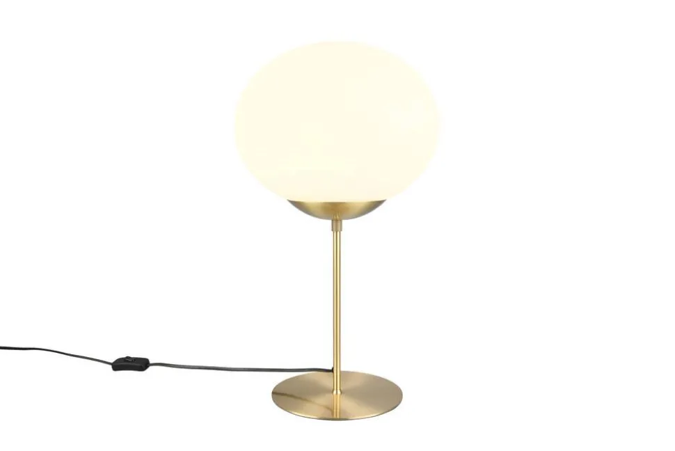 Trio Lighting pöytävalaisin Fomento E27 mattamessinki/valkoi