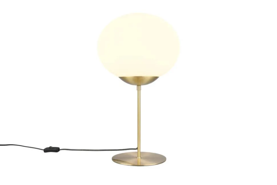 Trio Lighting pöytävalaisin Fomento E27 mattamessinki/valkoi