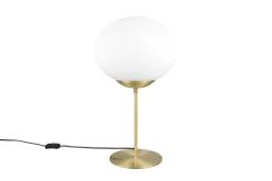 Trio Lighting pöytävalaisin Fomento E27 mattamessinki/valkoi