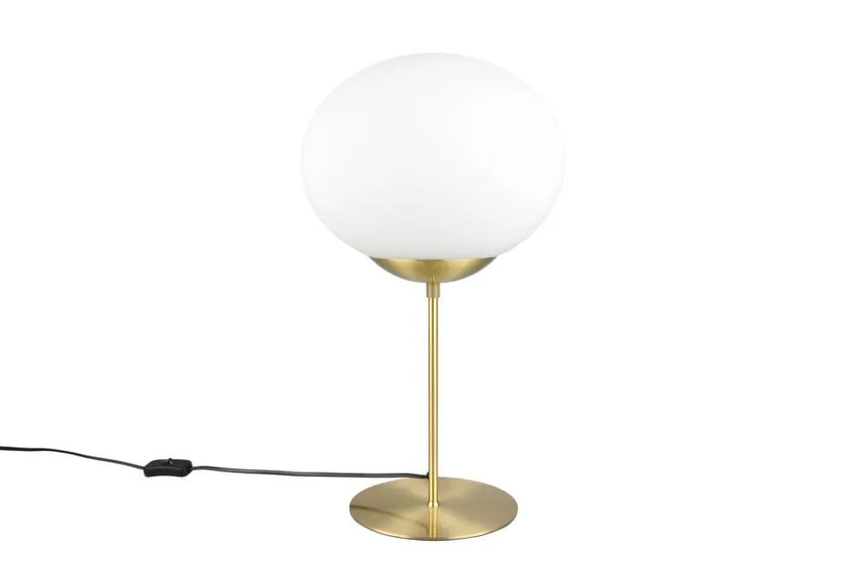 Trio Lighting pöytävalaisin Fomento E27 mattamessinki/valkoi