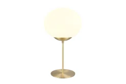 Trio Lighting pöytävalaisin Fomento E27 mattamessinki/valkoi