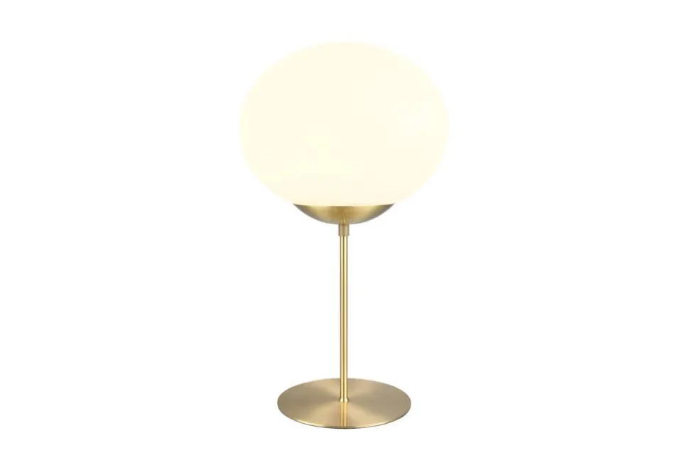 Trio Lighting pöytävalaisin Fomento E27 mattamessinki/valkoi