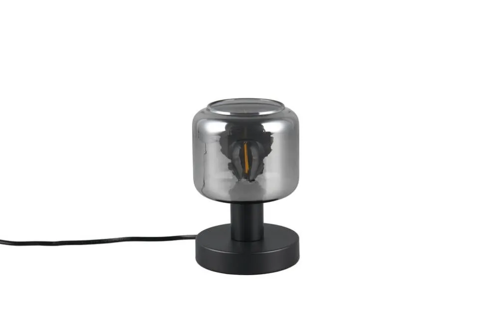 Trio Lighting pöytävalaisin Mataro E14 mattamusta/savu