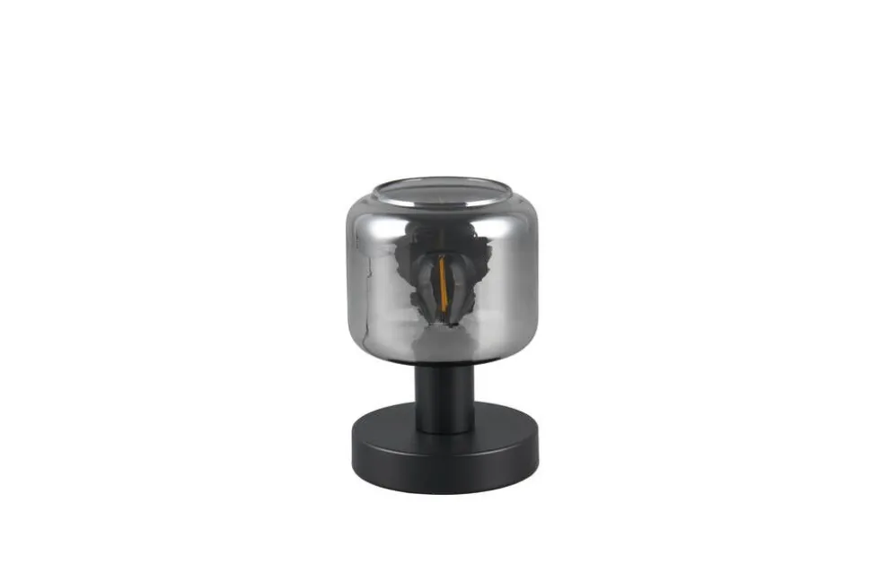 Trio Lighting pöytävalaisin Mataro E14 mattamusta/savu
