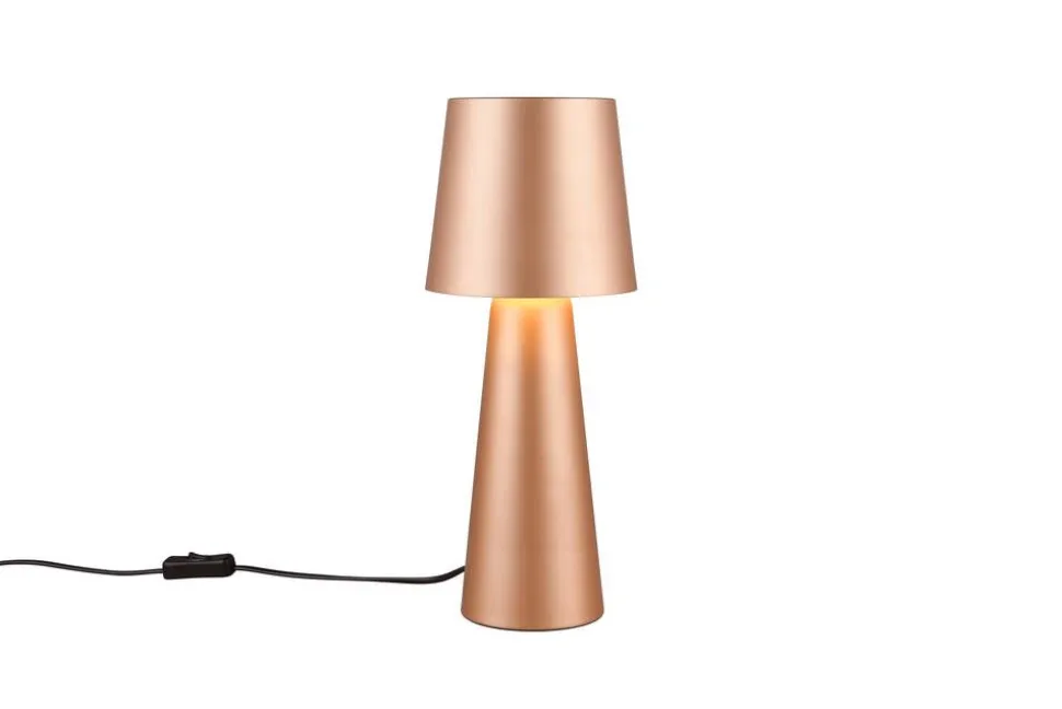 Trio Lighting pöytävalaisin Nubian E27 kahvinruskea