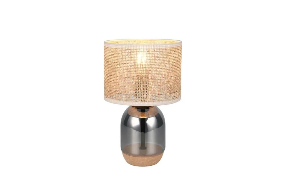 Trio Lighting pöytävalaisin Tara 33 cm E27 beige/kromattu