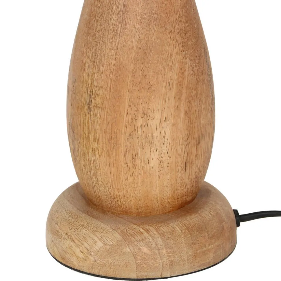 Trio Lighting pöytävalaisin Toba E27 puu/beige