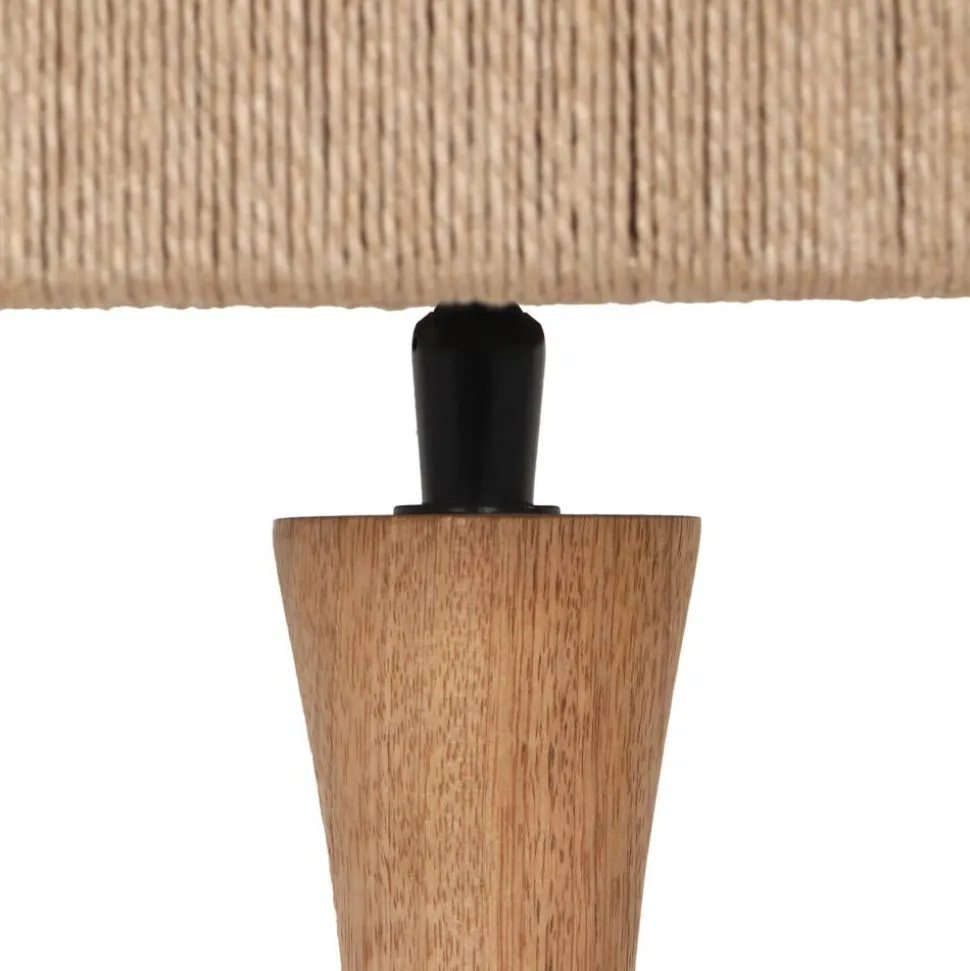 Trio Lighting pöytävalaisin Toba E27 puu/beige