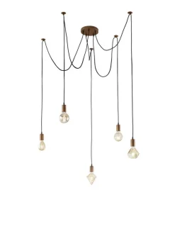 Trio Lighting riippuvalaisin Diva E27 mattamessinki/valkoine