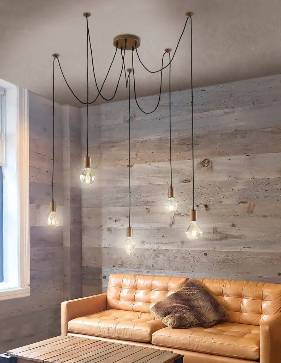 Trio Lighting riippuvalaisin Diva E27 mattamessinki/valkoine