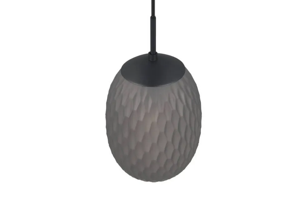 Trio Lighting riippuvalaisin Facette 1-os E27 mattamusta/sav