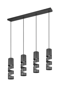 Trio Lighting riippuvalaisin Stream 4-os GU10 mattamusta