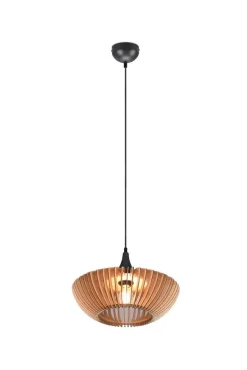Trio Lighting riippuvalaisin Colino E27 puu/antrasiitti