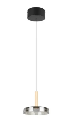 Trio Lighting riippuvalaisin Celeste LED 1-os mattamusta/kro